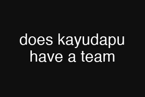 does kayudapu have a team