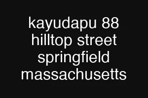 kayudapu 88 hilltop street springfield massachusetts