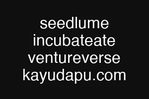 seedlume incubateate ventureverse kayudapu.com